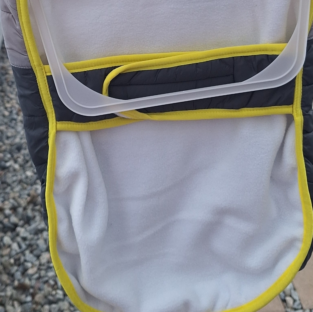 NWT TRU-CANINE dog puffer vest (or jacket) Large Yellow And Gray - Picture 8 of 10